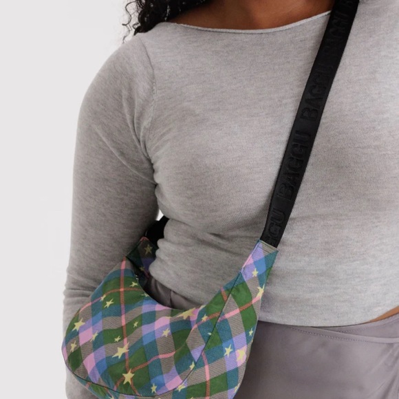BAGGU Multicolor Plaid Crossbody Bag - Picture 2 of 4